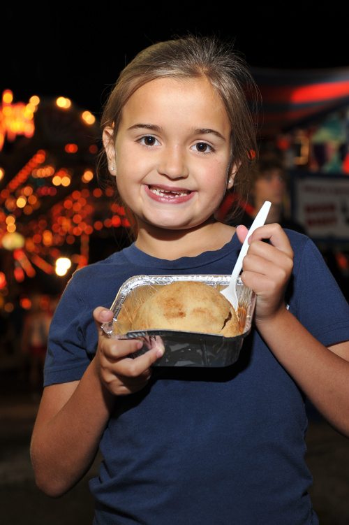 Girl Eating Apple Dumpling